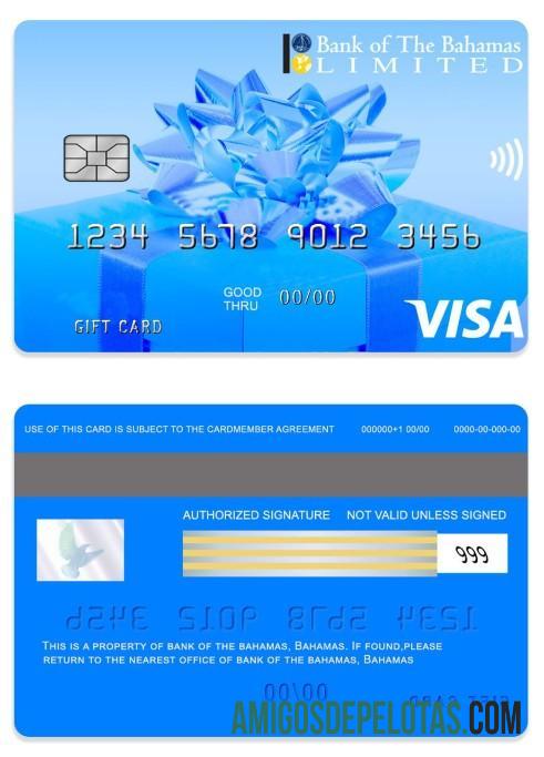 Vale-presente do Bahamas Bank Of The Bahamas exemplo